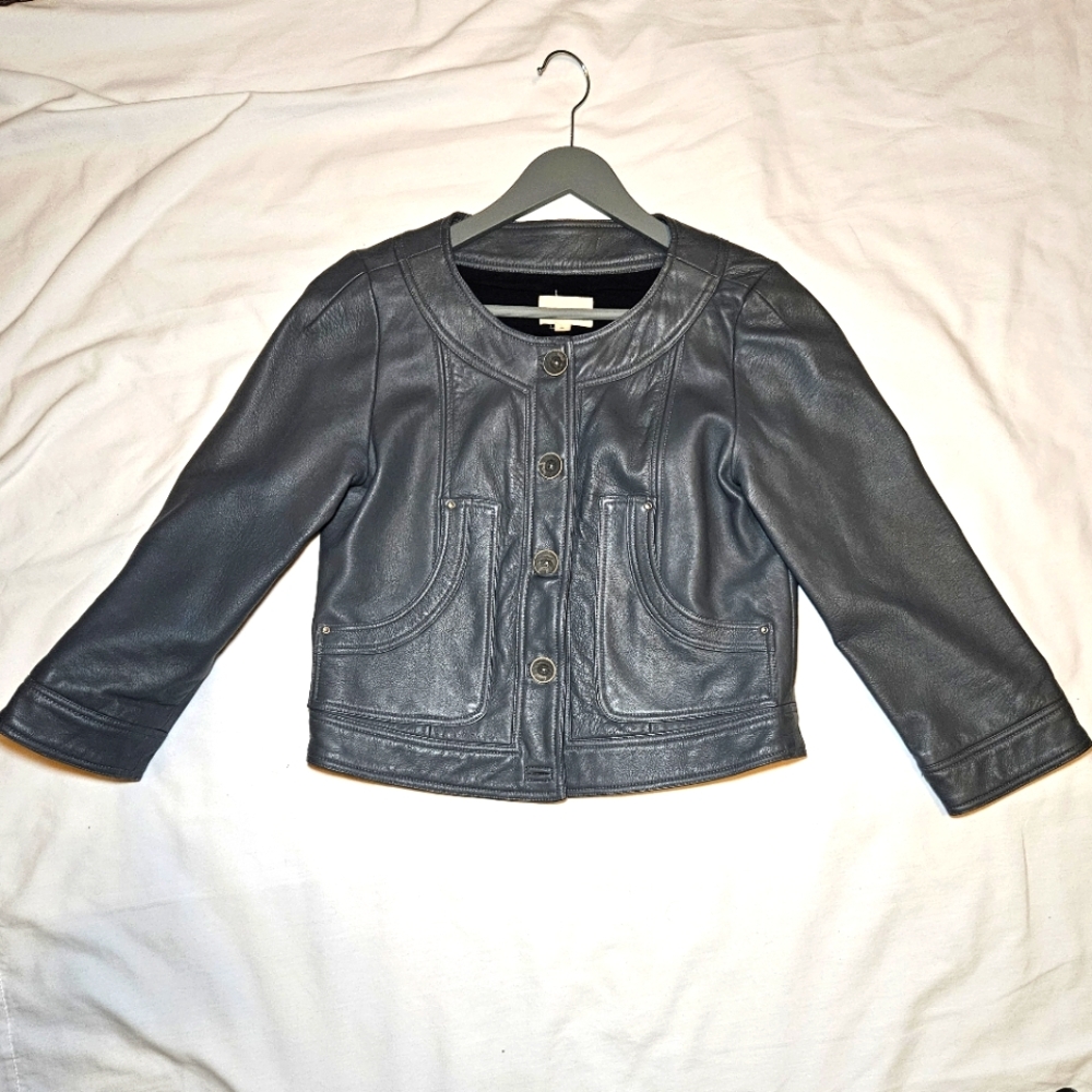 Tylho Grey Leather Jacket